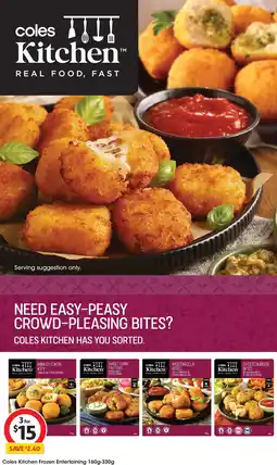 Coles Coles kitchen frozen entertaining offer