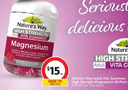 Coles Nature's way adult vita gummies high strength magnesium offer