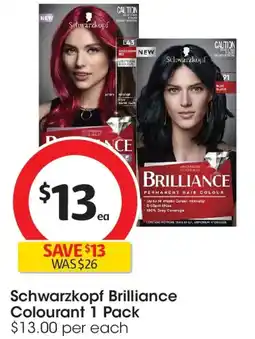 Coles Schwarzkopf brilliance colourant offer