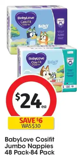 Coles Babylove cosifit jumbo nappies offer