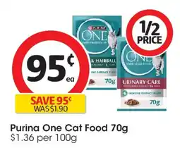 Coles Purina one cat food offer