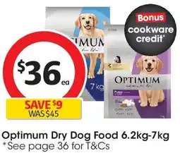 Coles Optimum dry dog food offer