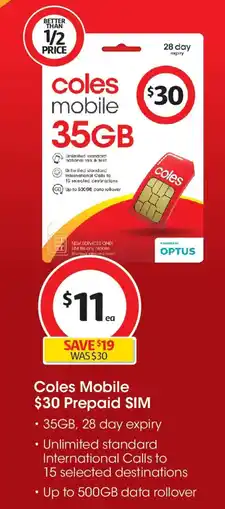 Coles Coles mobile offer