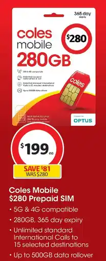 Coles Coles mobile offer
