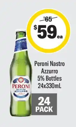Coles Peroni nastro azzurro 5% Bottles offer