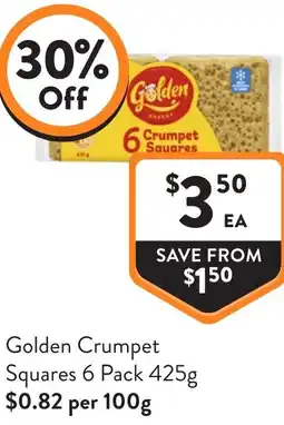 Foodworks Golden crumpet squares offer