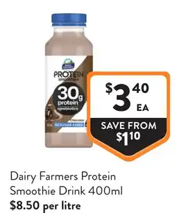 Foodworks Dairy farmers protein smoothie drink offer