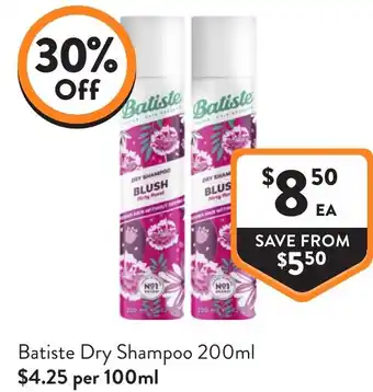 Foodworks Batiste dry shampoo offer