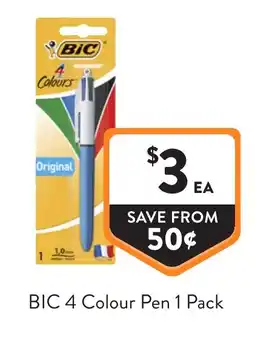 Foodworks Bic 4 colour pen offer