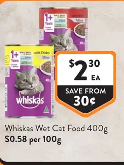 Foodworks Whiskas wet cat food offer