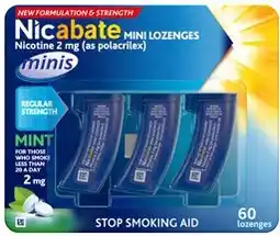 Amcal Pharmacies Nicabate Mini Lozenges 2mg Regular Strength Mint offer