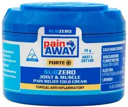 Amcal Pharmacies Pain Away Forte+ SubZero Joint & Muscle Pain Relief Cold Cream offer