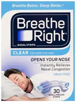 Amcal Pharmacies Breathe Right Nasal Strips Clear Small/Medium offer