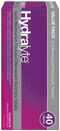 Amcal Pharmacies Hydralyte Effervescent Electrolyte Tablets Apple Blackcurrant Flavour offer