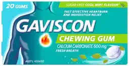 Amcal Pharmacies Gaviscon Chewing Gum Cool Mint Flavour offer