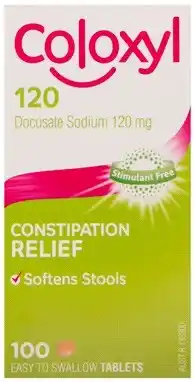 Amcal Pharmacies Coloxyl Constipation Relief 120mg 100 Tablets offer