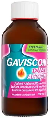Amcal Pharmacies Gaviscon Dual Action Oral Liquid Peppermint Flavour offer