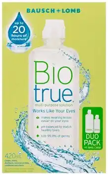 Amcal Pharmacies Bausch & Lomb Biotrue Multi-Purpose Solution Duo Pack offer