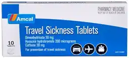 Amcal Pharmacies Amcal Travel Sickness Tablets offer