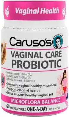 Amcal Pharmacies Caruso’s Vaginal Care Probiotic 60 Capsules offer