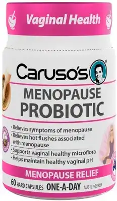 Amcal Pharmacies Caruso’s Menopause Probiotic 60 Capsules offer