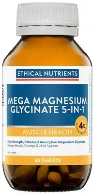 Amcal Pharmacies Ethical Nutrients Mega Magnesium Glycinate 5-In-1 60 Tablets offer