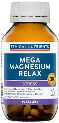 Amcal Pharmacies Ethical Nutrients Mega Magnesium Relax 60 Tablets offer