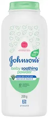 Amcal Pharmacies Johnson’s Baby Powder Pure Cornstarch Aloe & Vitamin E offer
