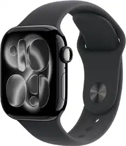 BIG W Apple Watch Series 11 GPS 42mm Jet Black Aluminium Case with Black Sport Band - S/M offer