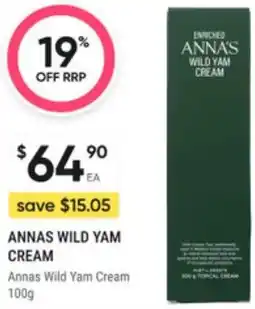 Healthy Life Anna's wild yam cream offer