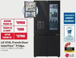 Harvey Norman French-door instaview fridge. offer