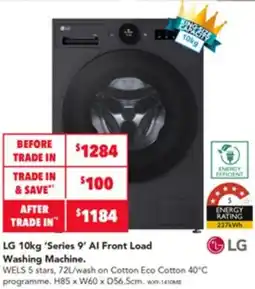 Harvey Norman Al front load washing machine offer