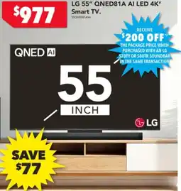 Harvey Norman Qned81a ai led 4k smart tv. offer