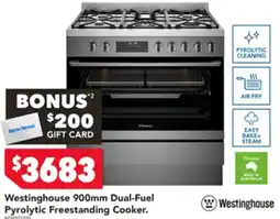 Harvey Norman Dual-fuel pyrolytic freestanding cooker. offer