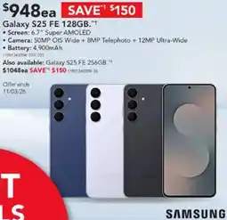 Harvey Norman Galaxy s25 fe offer