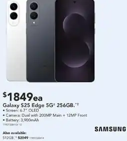 Harvey Norman Galaxy S25 Edge 5G offer