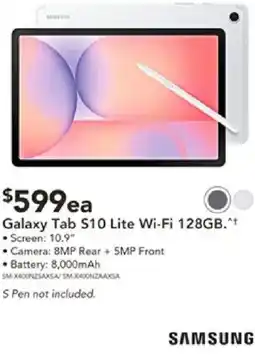 Harvey Norman Galaxy tab s10 lite wi-fi x offer