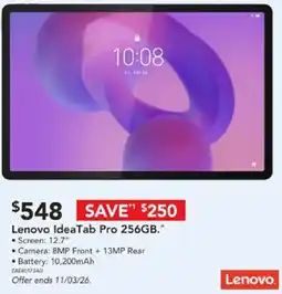 Harvey Norman Ideatab pro x offer