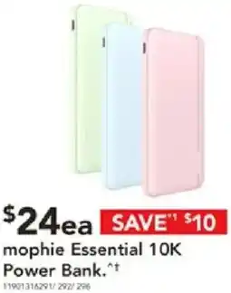 Harvey Norman Mophie essential 10k power bank.t offer