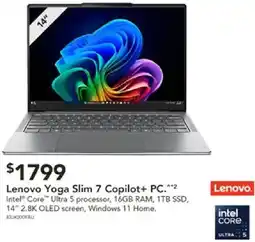 Harvey Norman Lenovo yoga slim 7 copilot+ pc offer