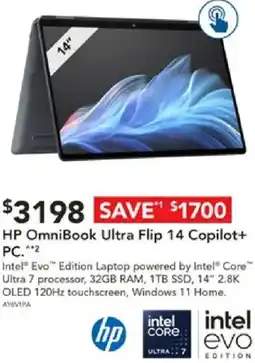 Harvey Norman Hp omnibook ultra flip 14 copilot+ pc offer