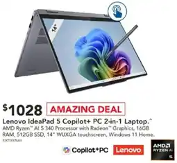 Harvey Norman Ideapad 5 copilot+ pc 2-in-1 laptop offer