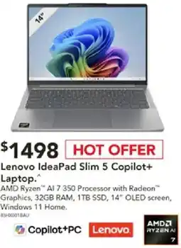 Harvey Norman Ideapad slim 5 copilot+ laptop offer