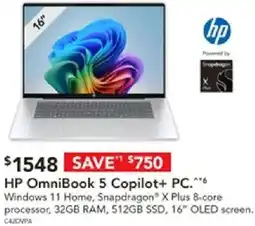 Harvey Norman Hp omnibook 5 copilot+ pc offer