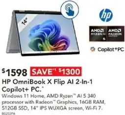 Harvey Norman Hp omnibook x flip al 2-in-1 copilot+ pc offer
