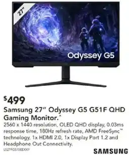 Harvey Norman Odyssey g5 g51f qhd gaming monitor offer