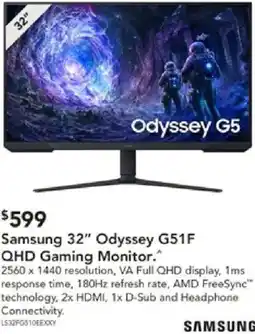 Harvey Norman Odyssey g51f qhd gaming monitor offer