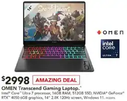 Harvey Norman Omen transcend gaming laptop offer