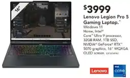 Harvey Norman Lenovo legion pro 5 gaming laptop offer