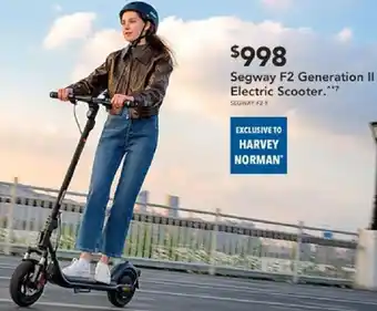 Harvey Norman Segway f2 generation ii electric scooter offer